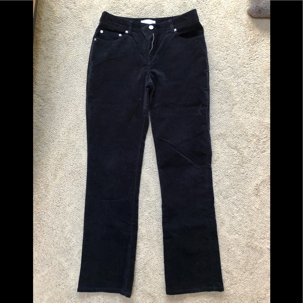 Black velvet pants